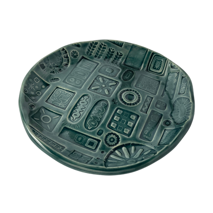 Small Ceramic Platter Tray, 6.5" - Tayer Teal