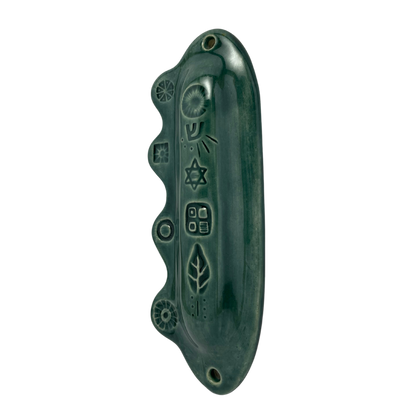 Handcrafted Mezuzah - Tayer Teal