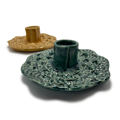 Ceramic Crochet Candle Holder - Tayer Teal