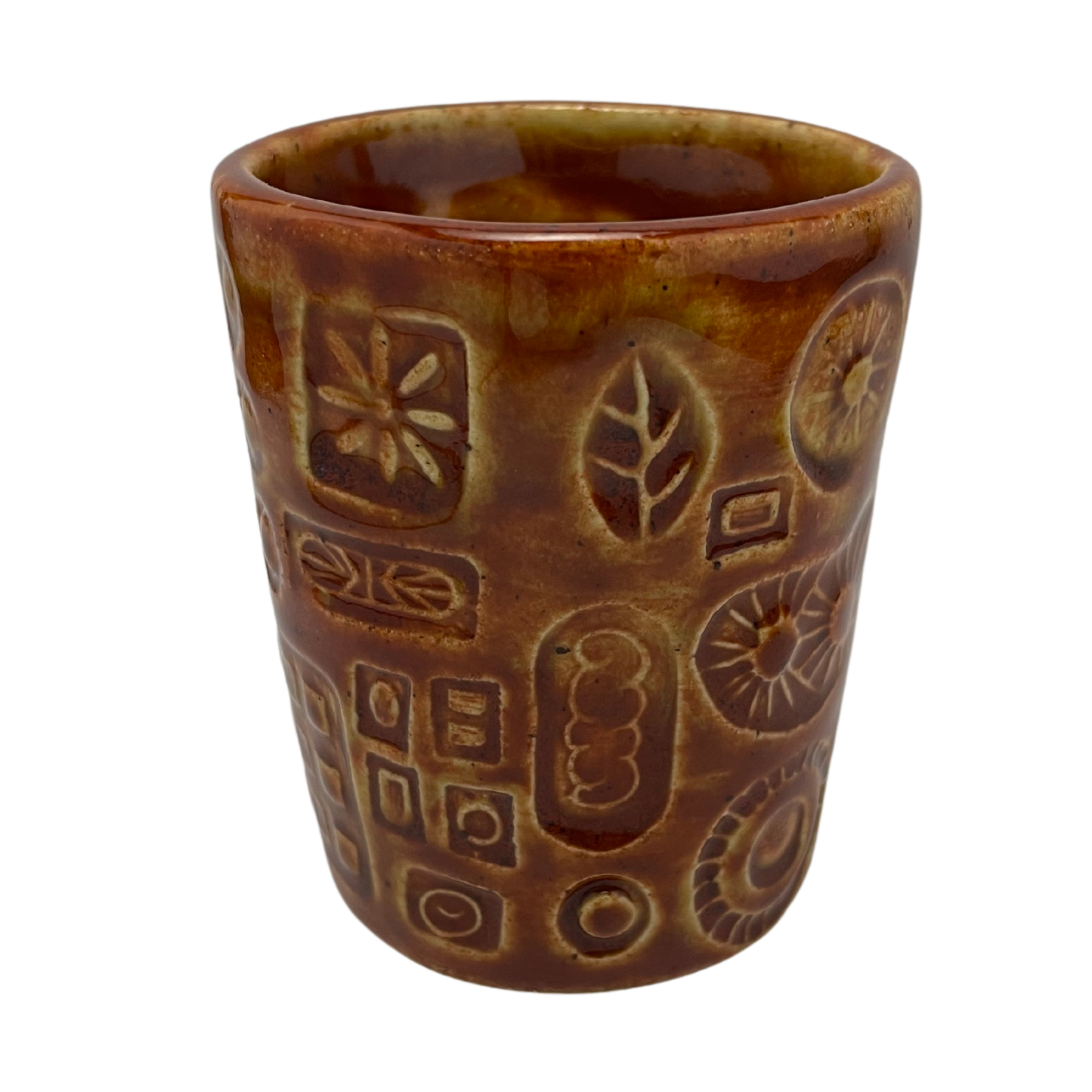 Handcrafted Stoneware Cup - Amber Honey, 3.5 oz