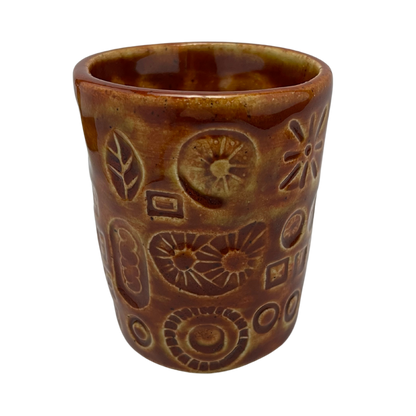 Handcrafted Stoneware Cup - Amber Honey, 3.5 oz