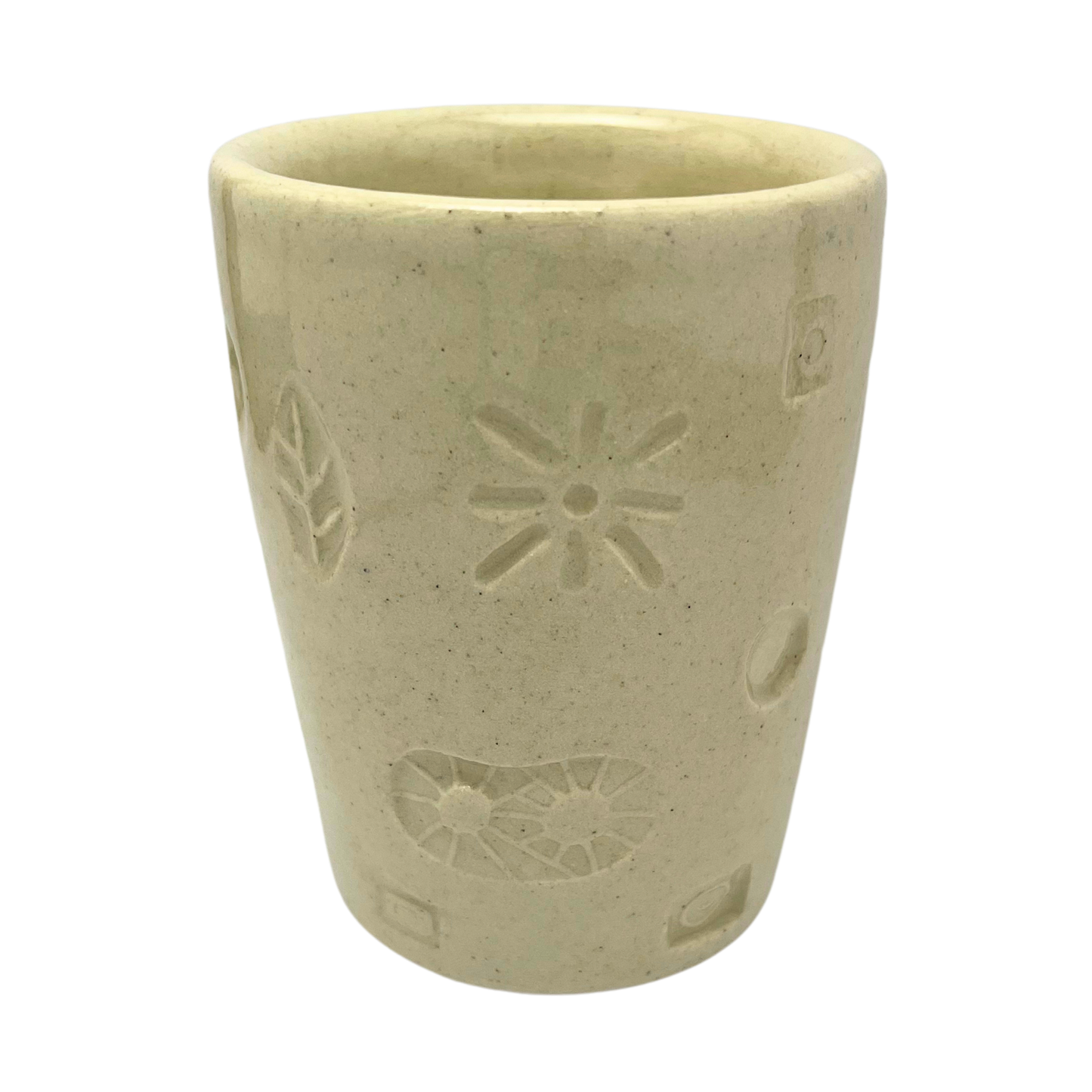 Handcrafted Stoneware Cup - Matzo Ball Off-White, 4 oz