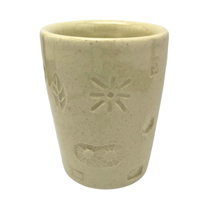 Handcrafted Stoneware Cup - Matzo Ball Off-White, 4 oz