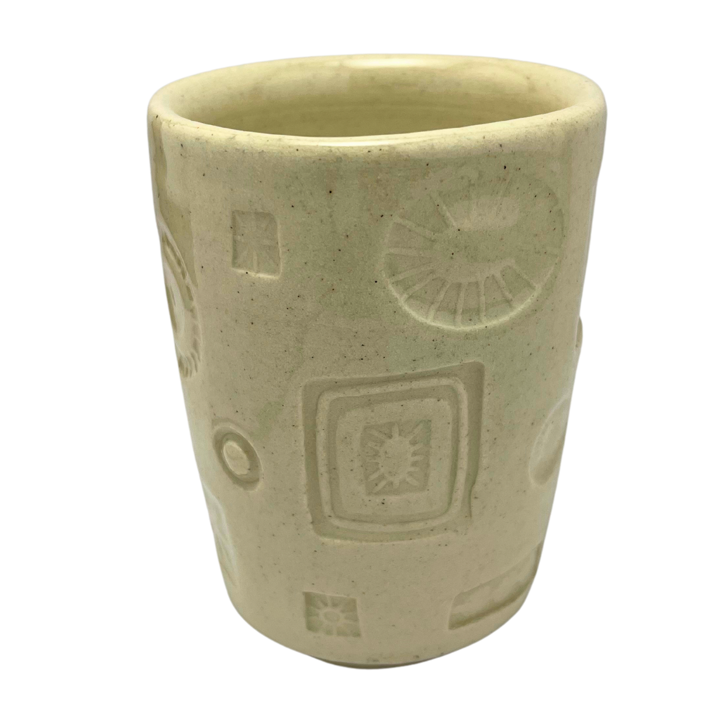 Handcrafted Stoneware Cup - Matzo Ball Off-White, 4 oz