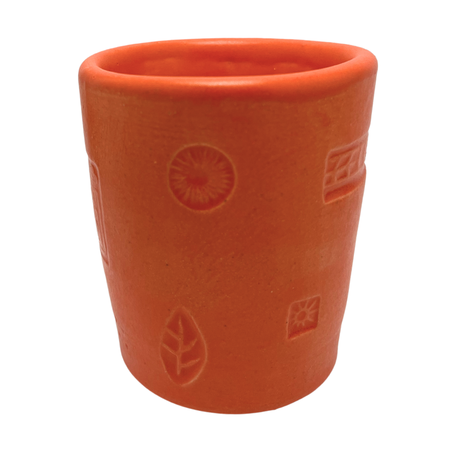 Handcrafted Stoneware Cup - Osher Orange, 4 oz