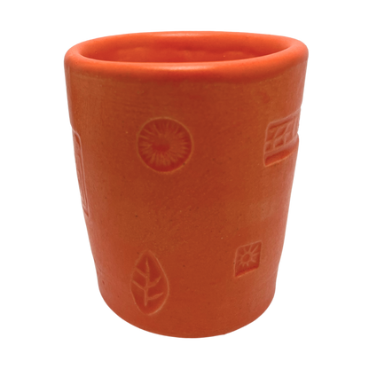 Handcrafted Stoneware Cup - Osher Orange, 4 oz