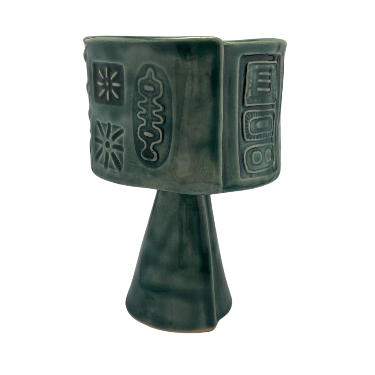 Tall Kiddush Cup - Tayer Teal, 6 oz