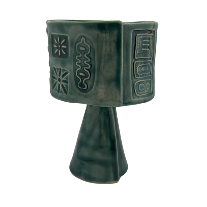 Tall Kiddush Cup - Tayer Teal, 6 oz