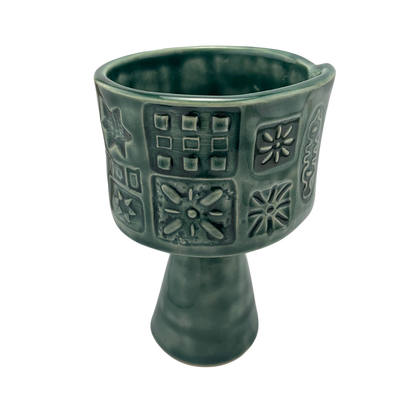 Tall Kiddush Cup - Tayer Teal, 6 oz