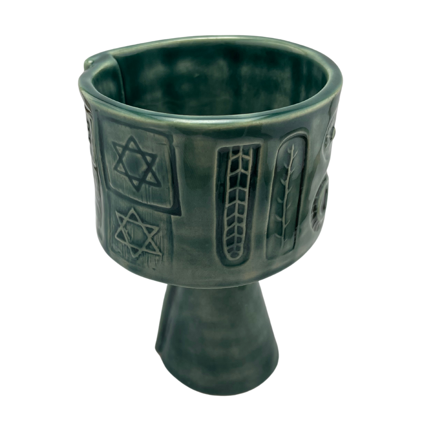 Tall Kiddush Cup - Tayer Teal, 6 oz