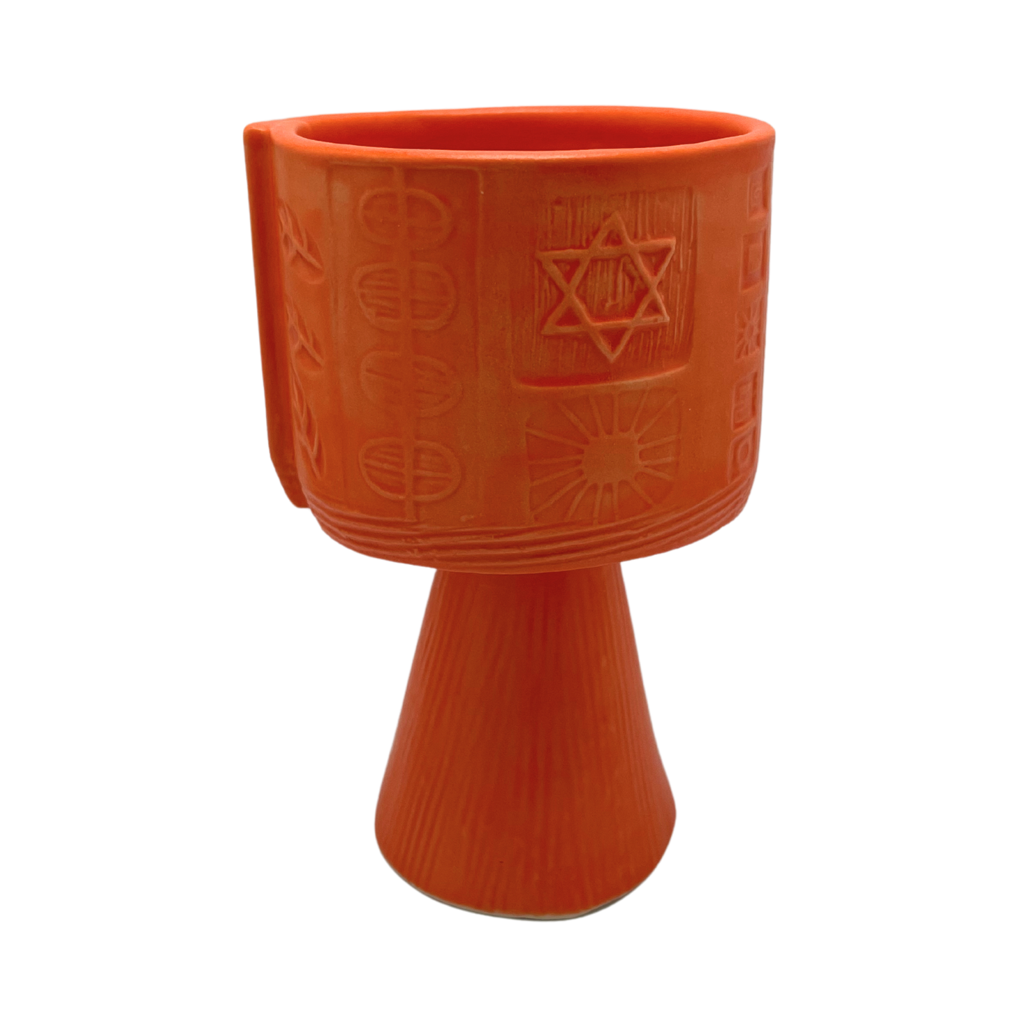 Tall Kiddush Cup - Osher Orange, 4.5 oz