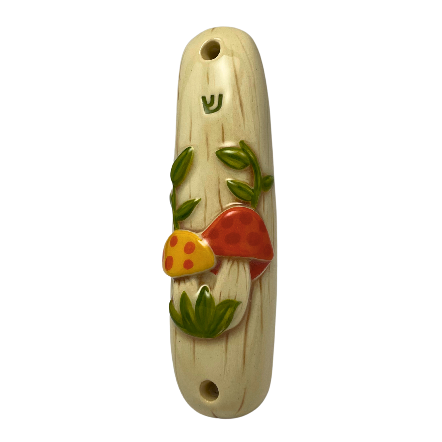 Mushroom Mezuzah - Retro Multi-Color