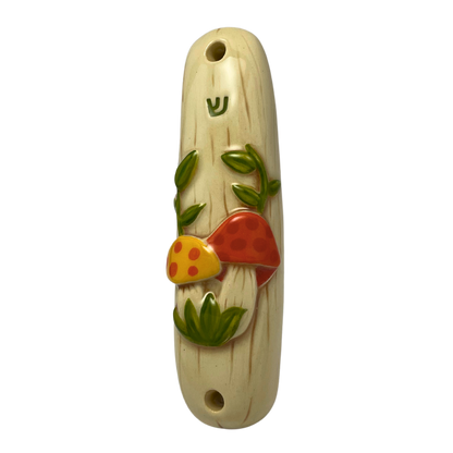 Mushroom Mezuzah - Retro Multi-Color