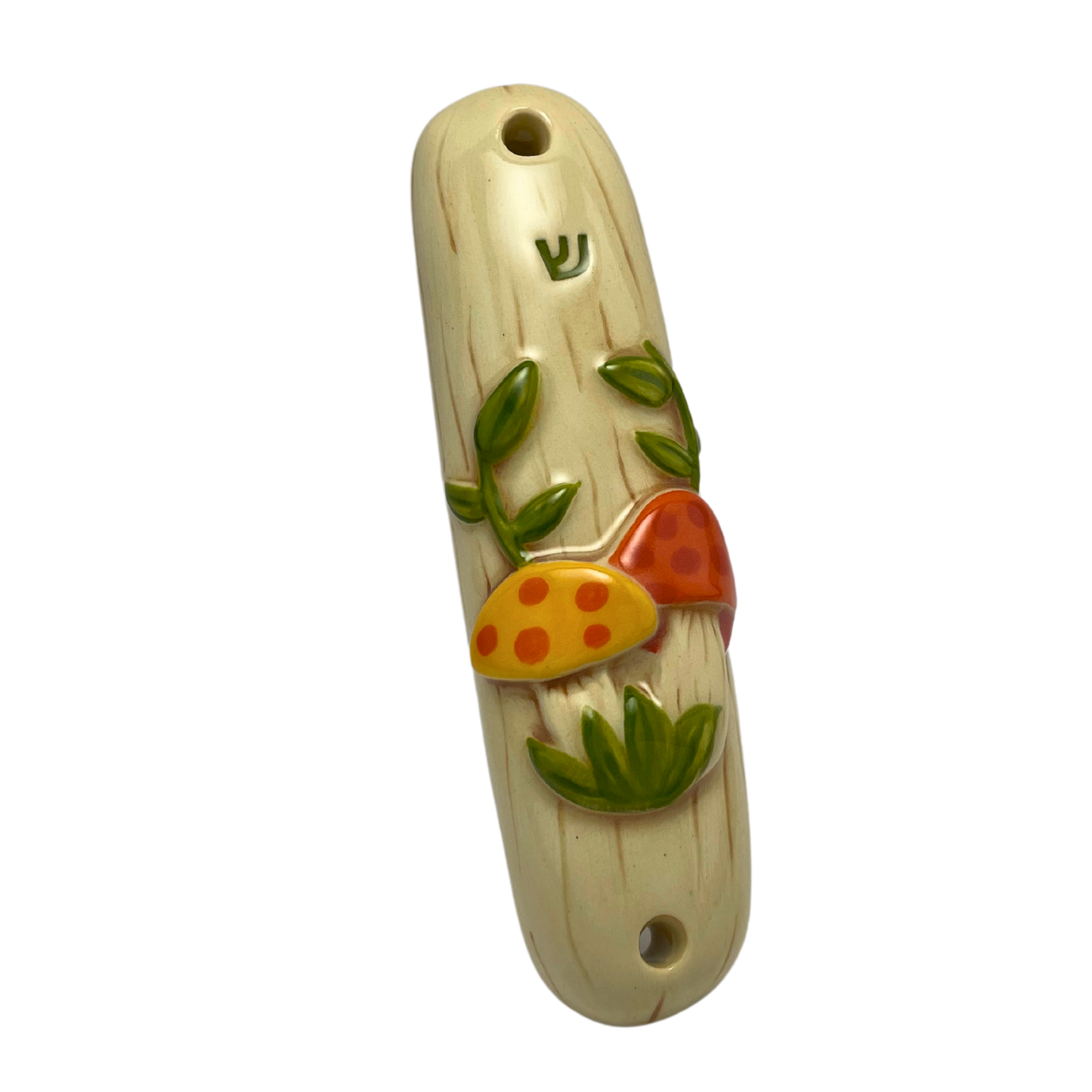 Mushroom Mezuzah - Retro Multi-Color