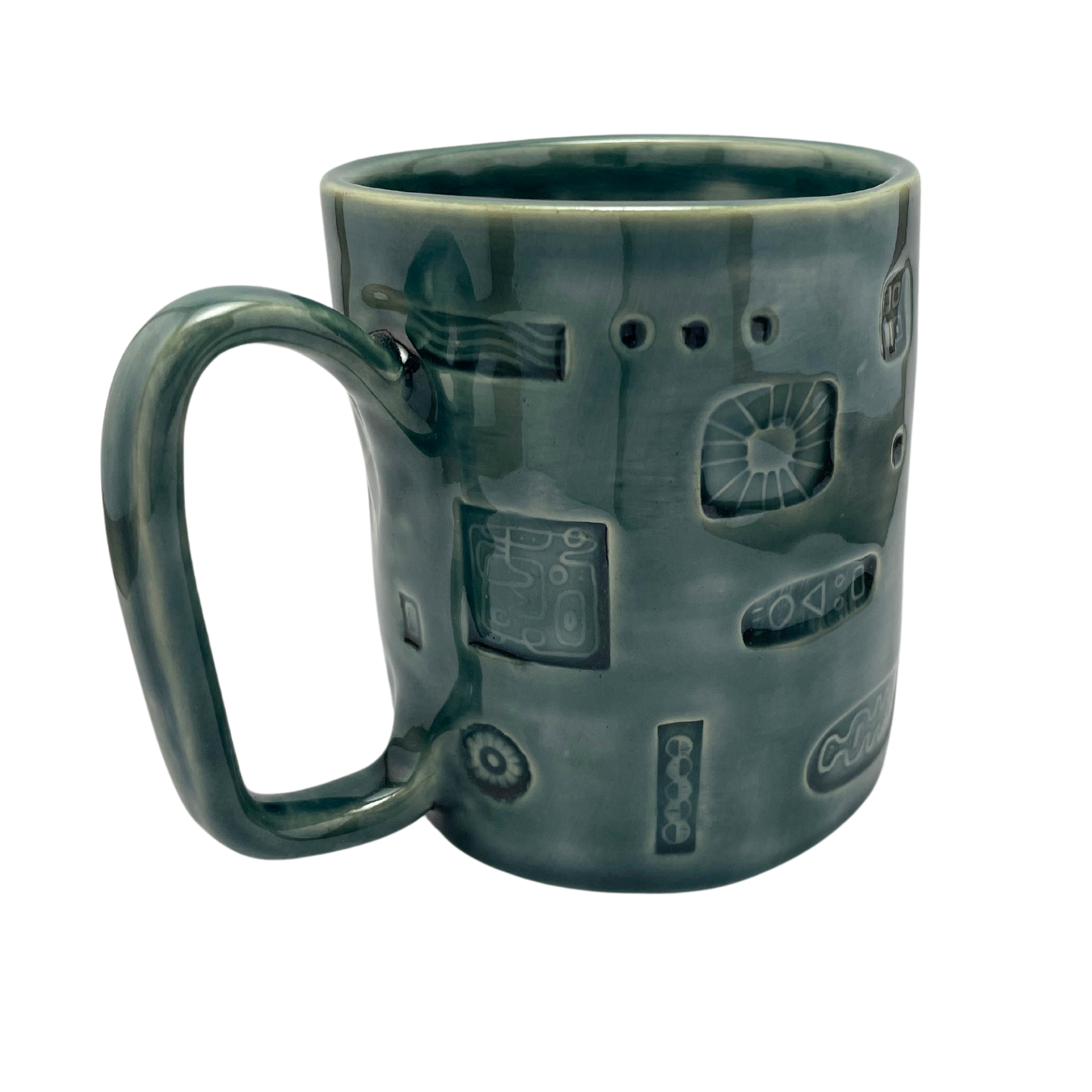 Large Mug with Handle - Tayer Teal