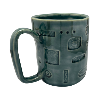 Large Mug with Handle - Tayer Teal