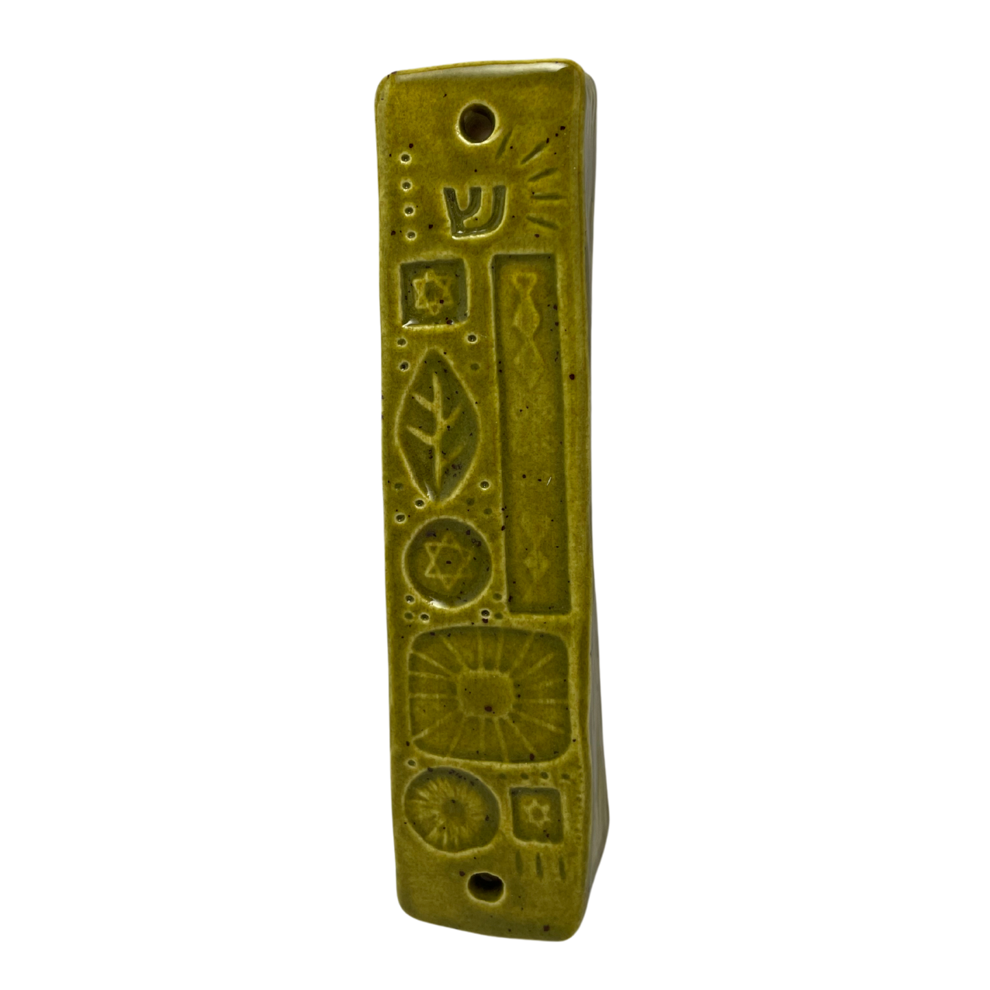 Handcrafted Mezuzah - Kosher Dill Green