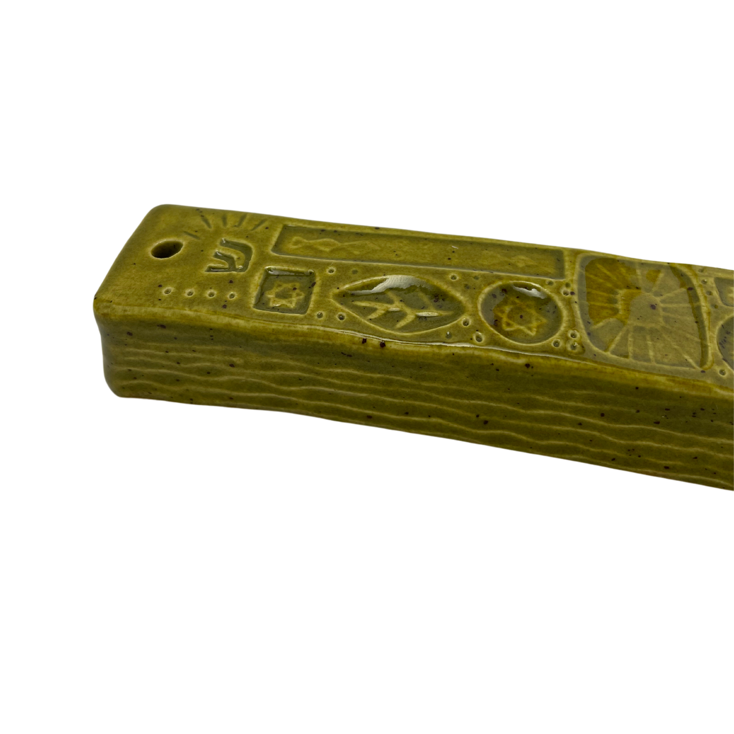 Handcrafted Mezuzah - Kosher Dill Green