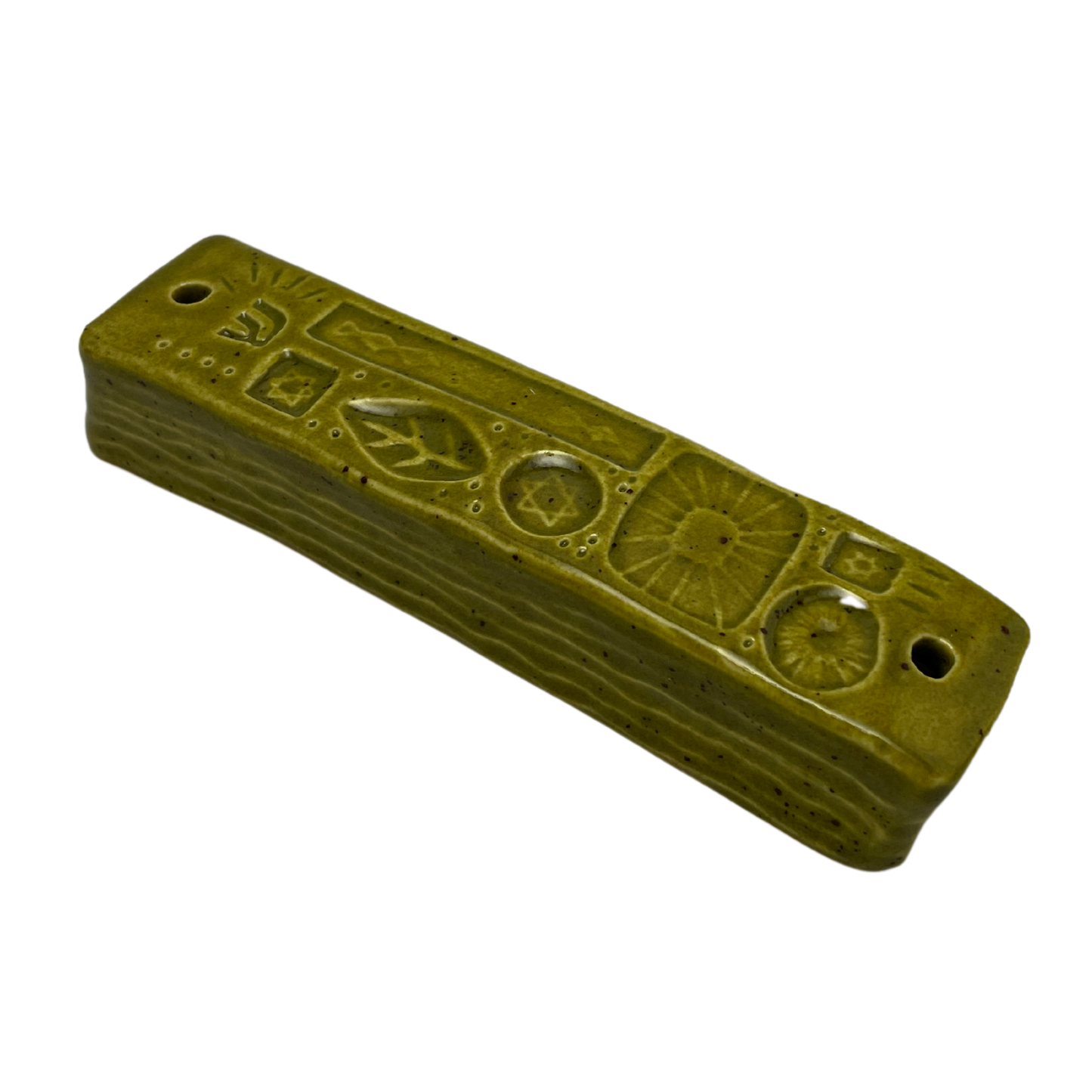 Handcrafted Mezuzah - Kosher Dill Green