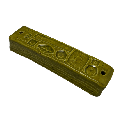 Handcrafted Mezuzah - Kosher Dill Green